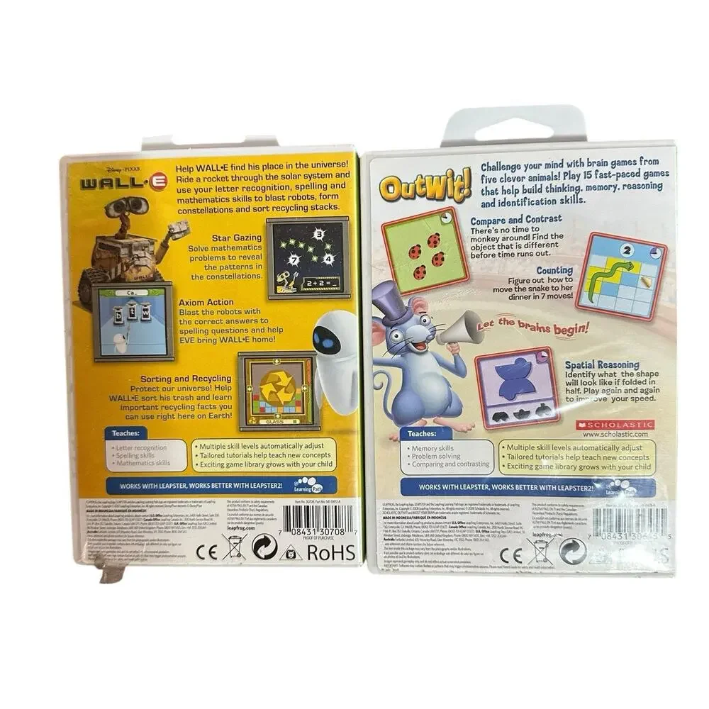 Leapfrog Leapster Lot 11 Assorted Learning Games Star Wars Nemo I Spy Toy Story